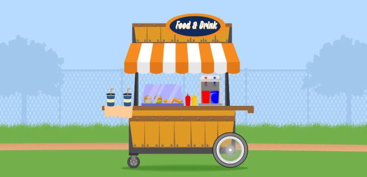 Concession Stand W/Staff